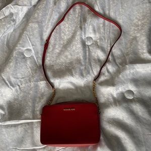 Red Michael Kors Crossbody Purse